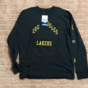 Los Angeles Lakers Black Kids Long Sleeve Shirt - L - BB00934